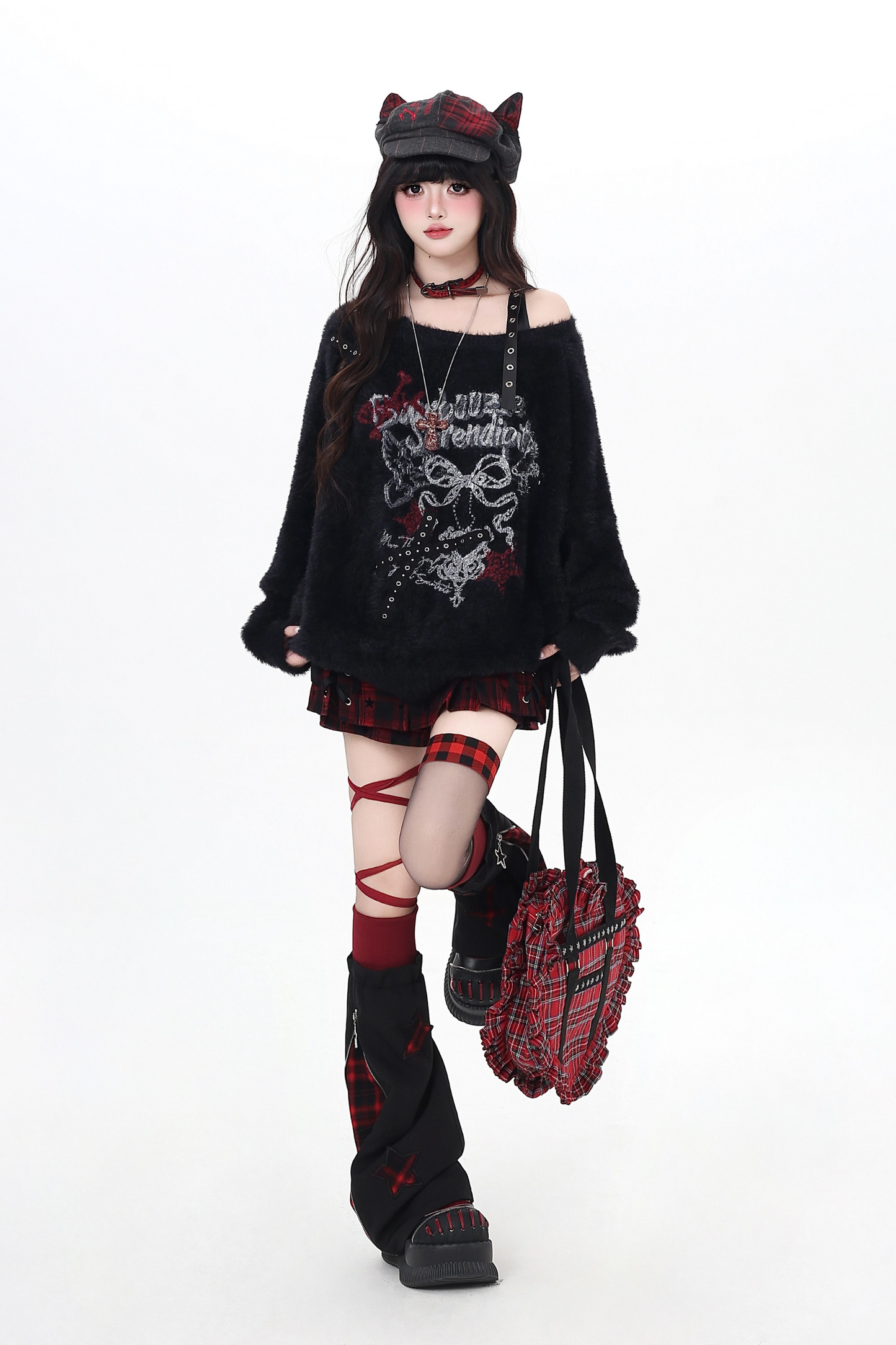 Sweet Cool Ribbon Off-the-shoulder Top