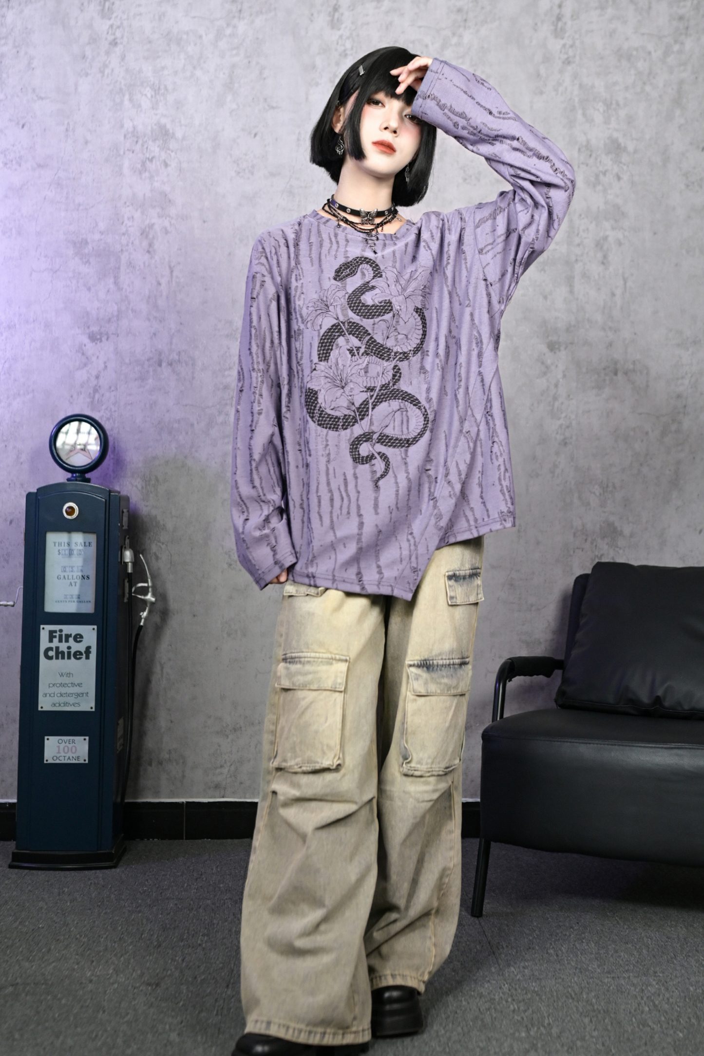 China Hall Print Loose Top