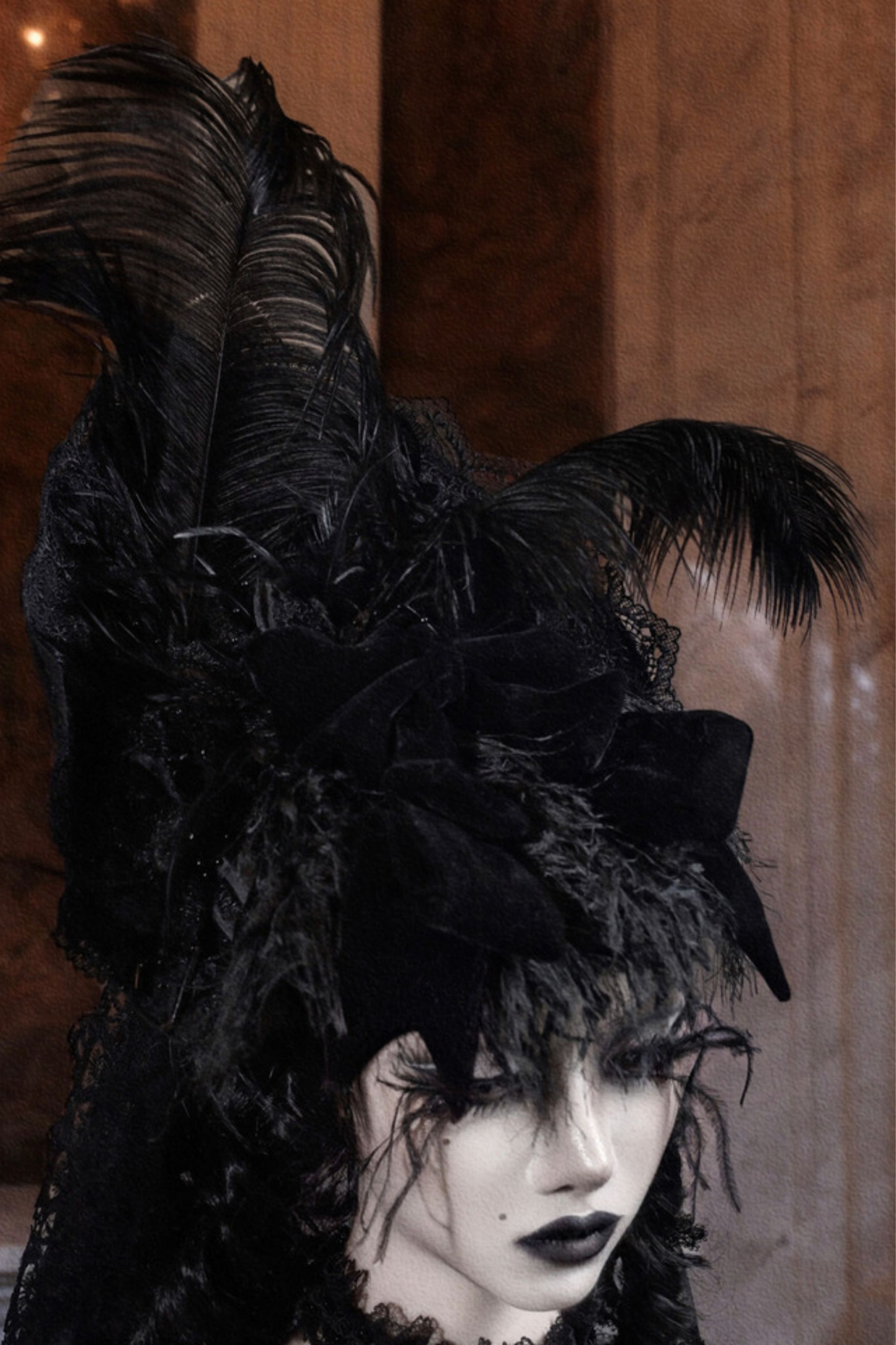 European Style Gothic Veil Silk Hat