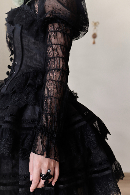 レーススクエアカラーロリータインナートップス