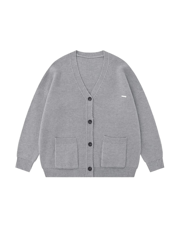 Retro Style V-Neck Cardigan Knit