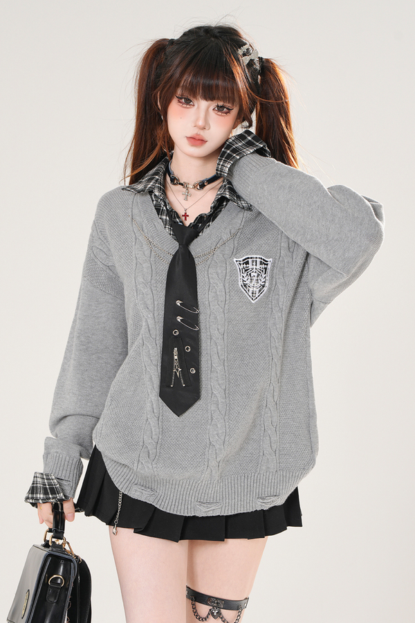 American College Knit Sweater