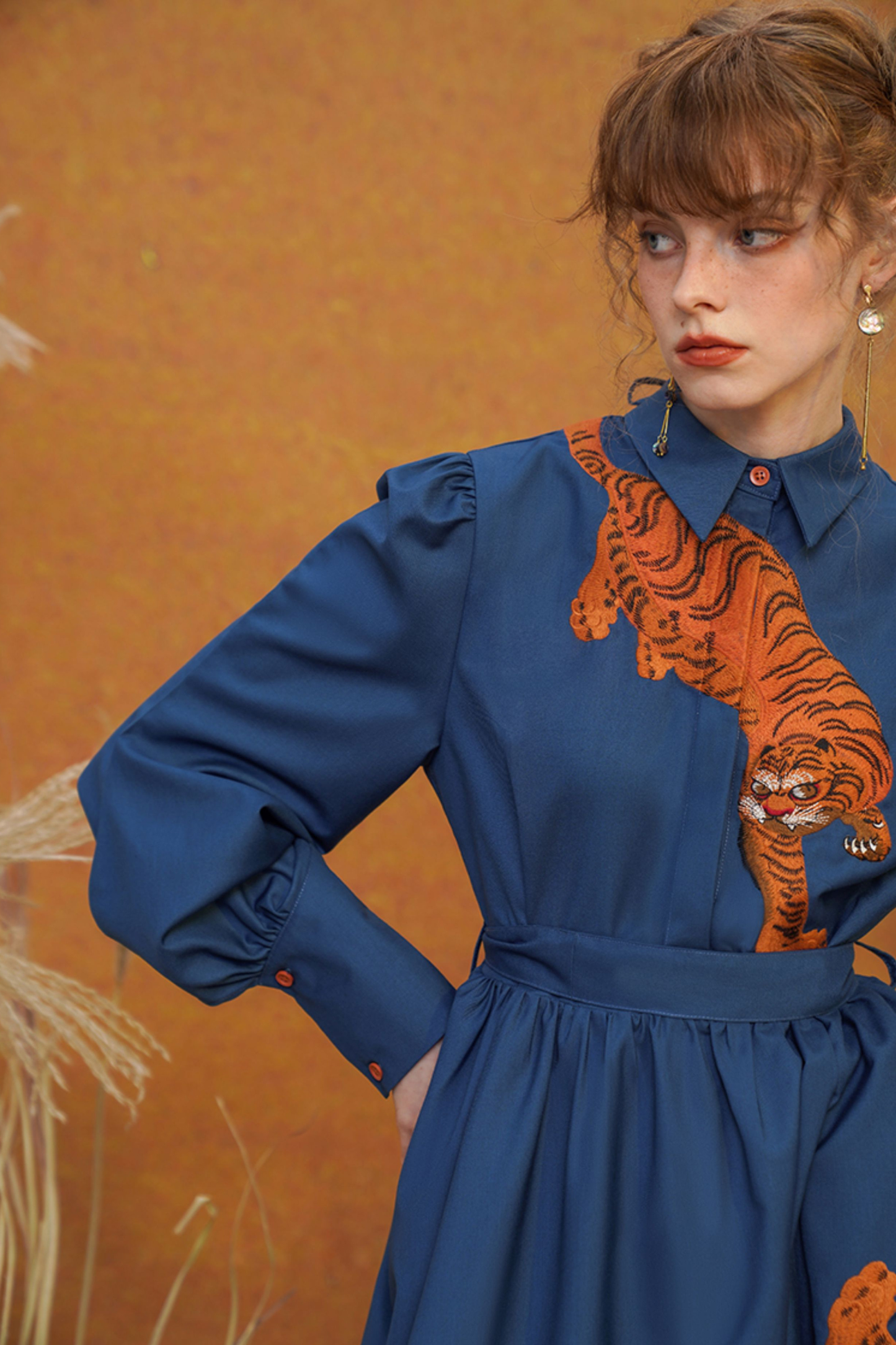 フレンチヴィンテージタイガーワンピース