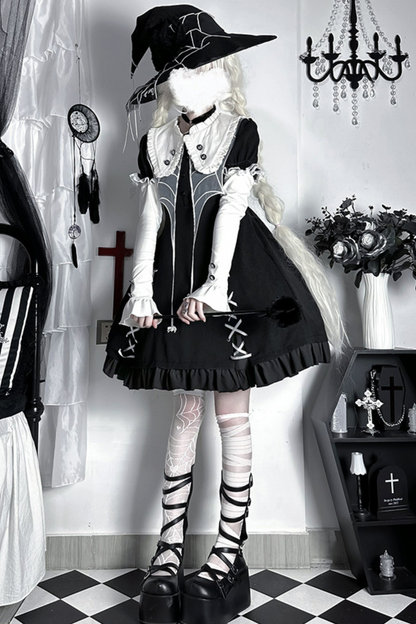 Maid Gothic Punk Style Dark Lolita Dress