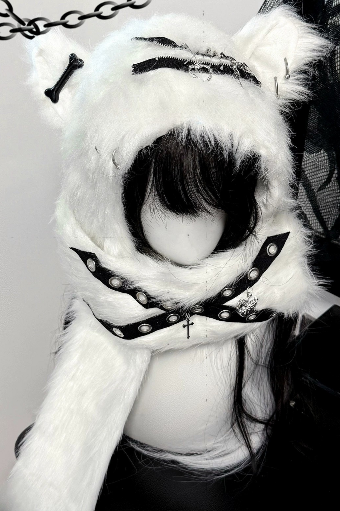 Dark Fur Cat Ear Hat