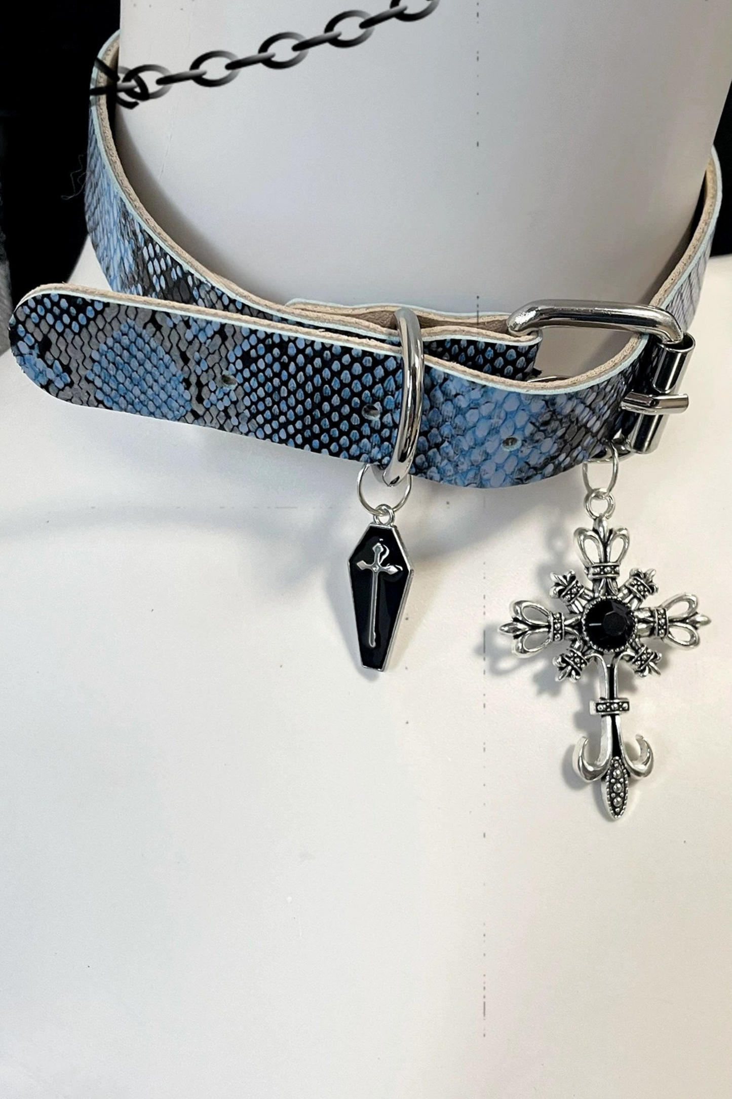 Cross Necklace Belt Choker