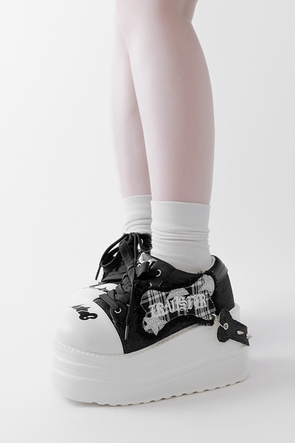 록큰롤 서브컬쳐 두꺼운 스니커즈