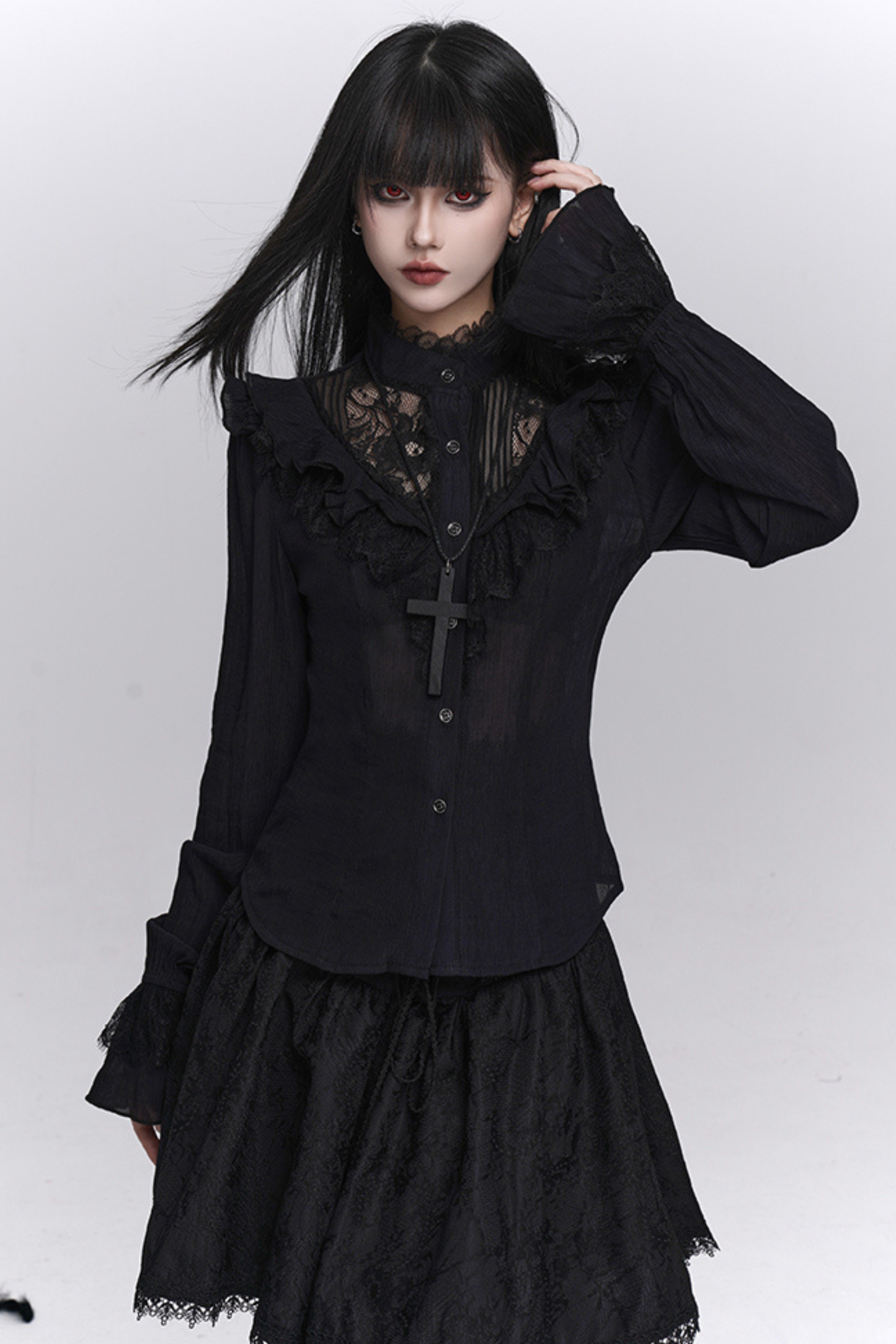 Mode Dark Ghost Girl Blouse