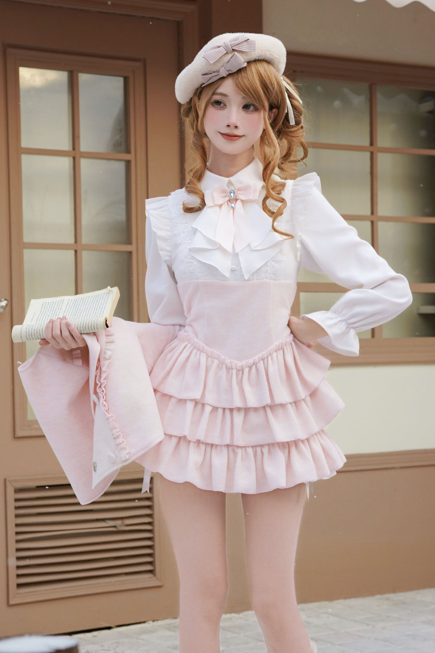 ガーリーエレガントドレス+ケープ