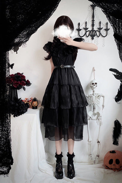 Gothic Addams Family Cosplay Dress