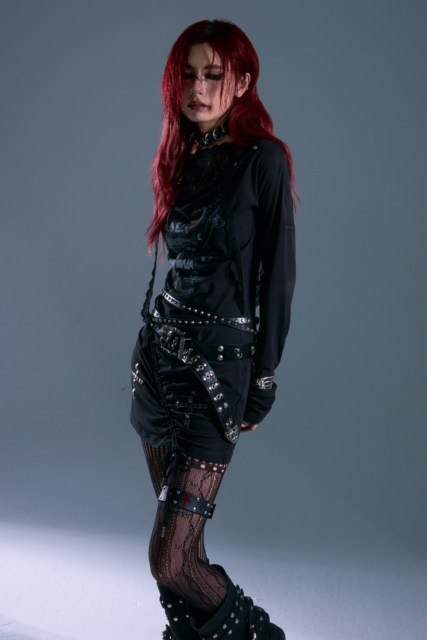 Garden Punk Lace Hooded Dress