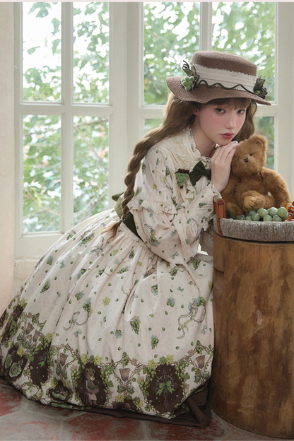 ワイナリーレトロベアロリータドレス