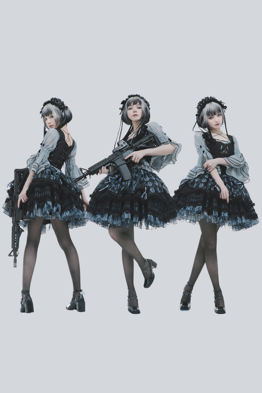 Alice Inn Wanderland Dark Punk Goss Dress Suit