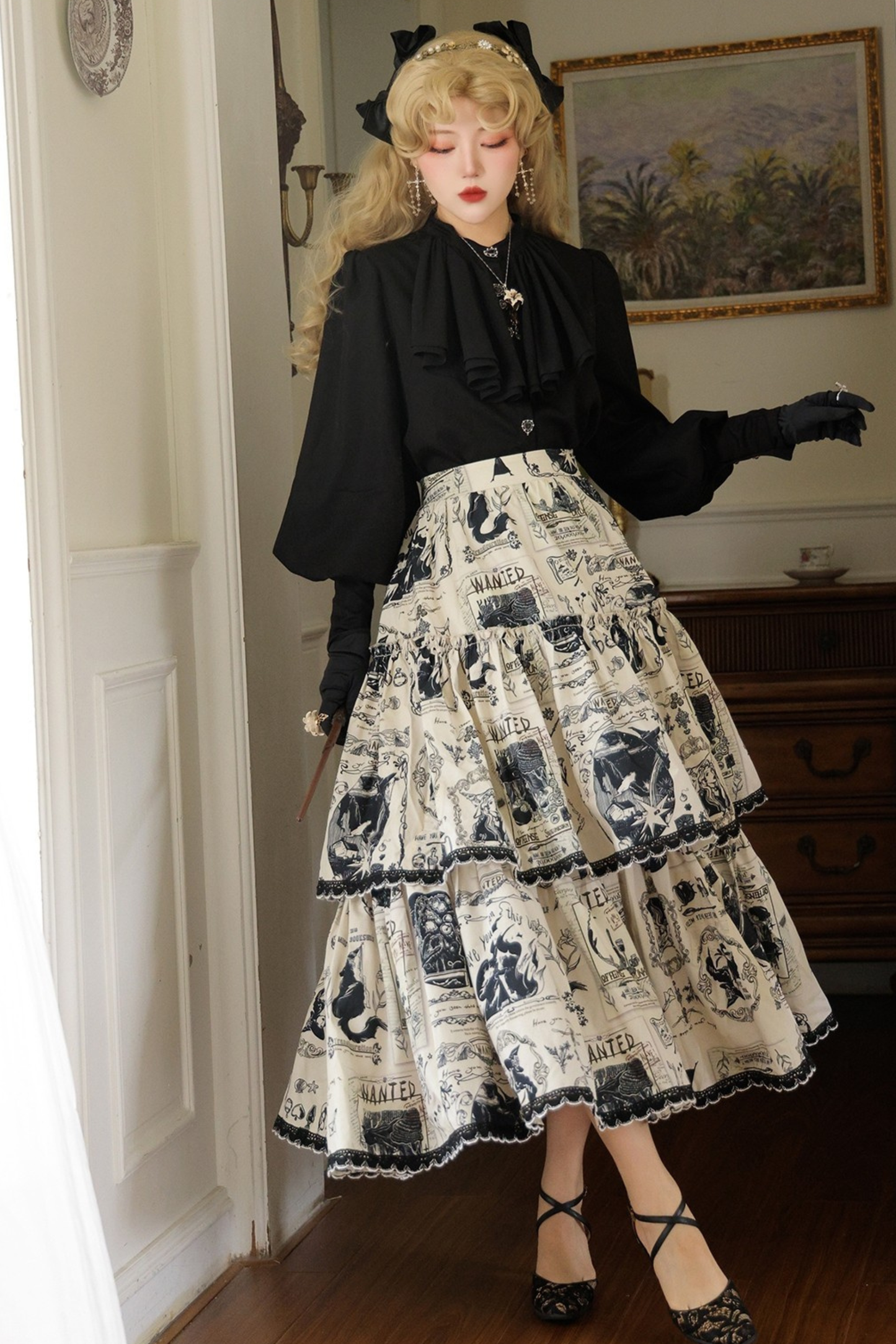 Retro Chic Art Skirt