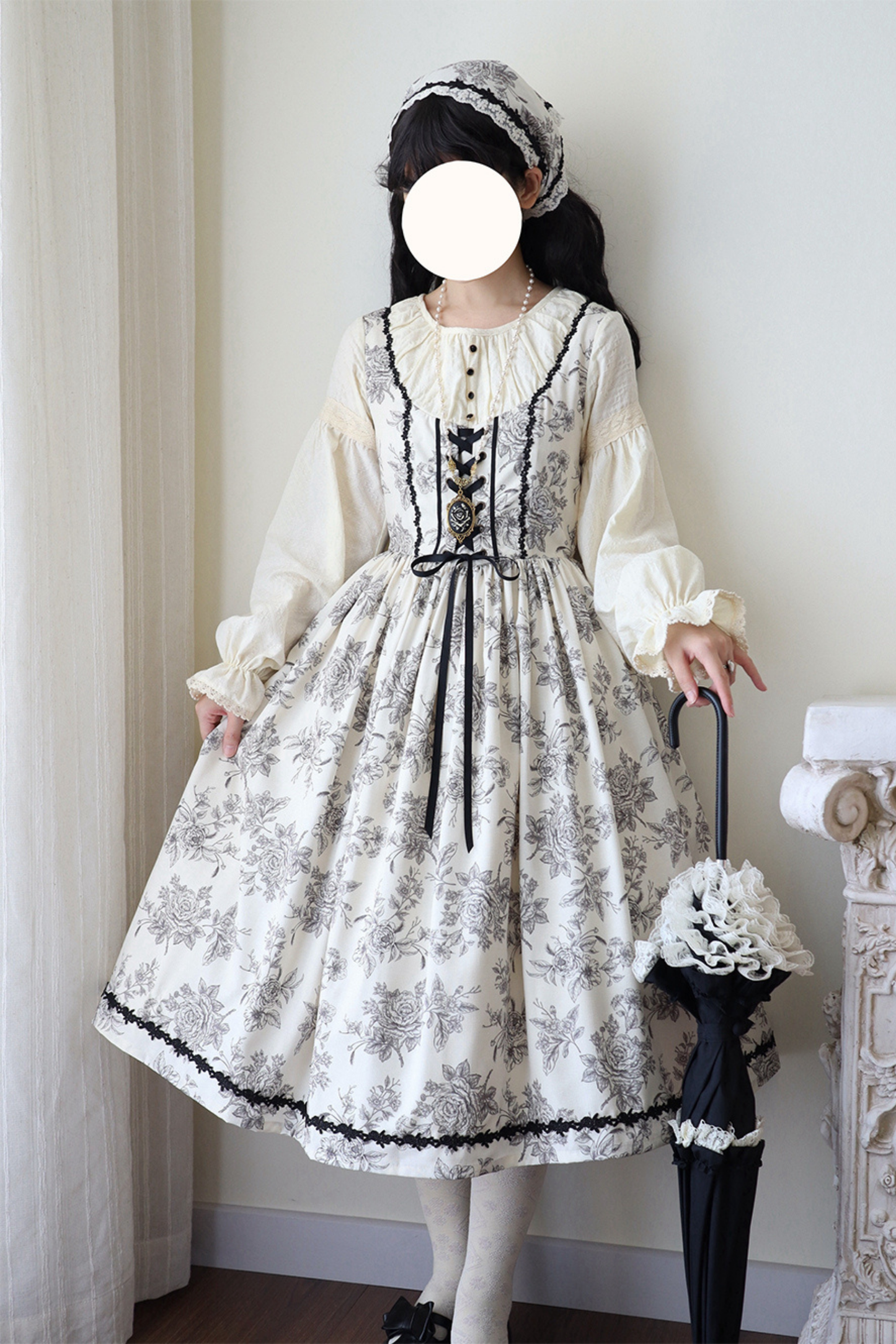 スケッチワイルドローズエレガントロリータドレス