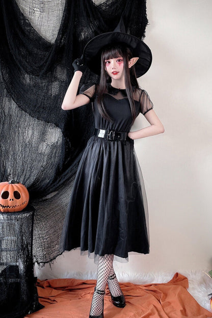 Black Wizard Witch Cosplay Dress