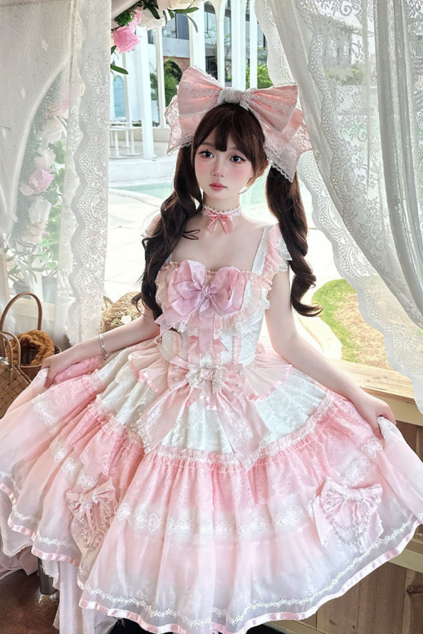 Sweet Princess Lolita Dress + Big Headband