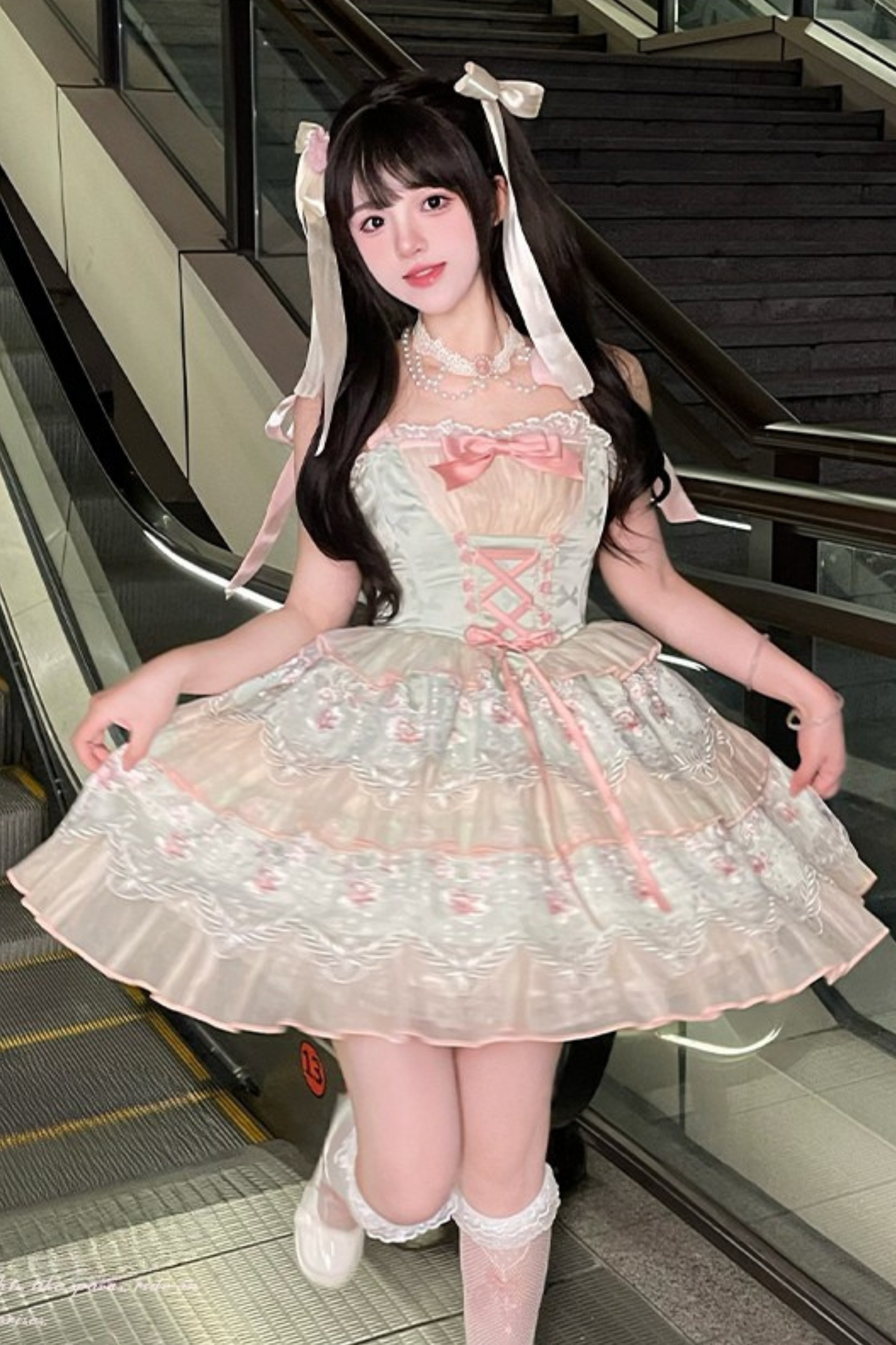 Flower Lolita Light Low Princess Dress