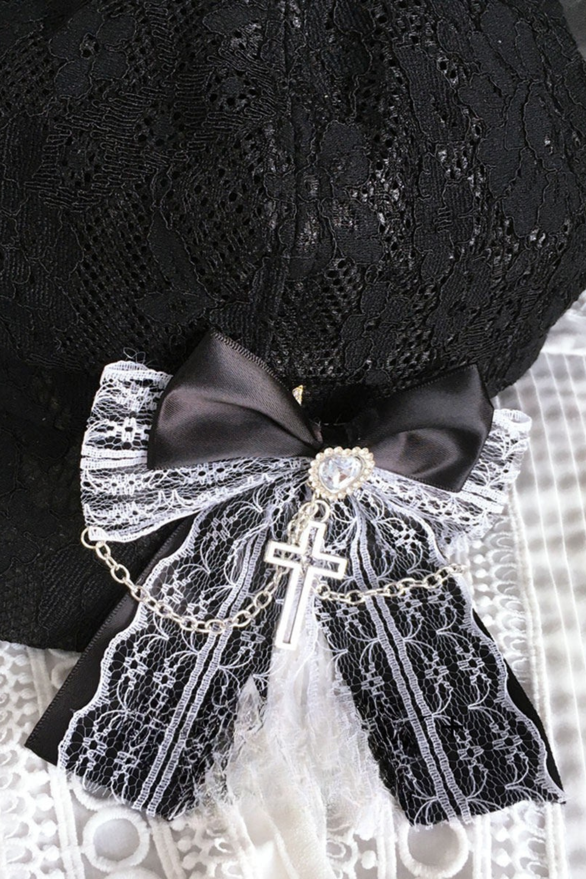 Lace Bow Beret – Belchic