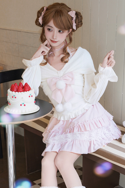 スイートリボントップス+スカート