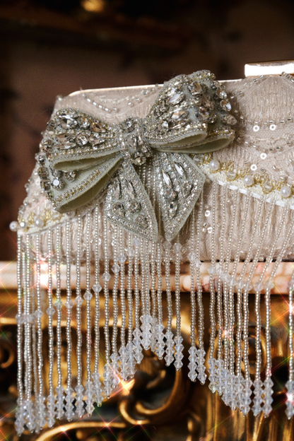 ダイヤモンドリボンクラッチバッグ