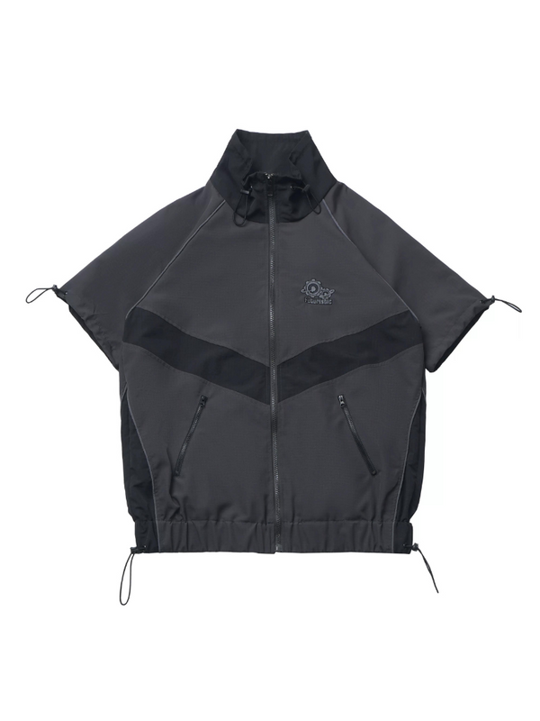 バーニングエンバーズストラップデザインブラックグレーサマーレイヤードスーツ