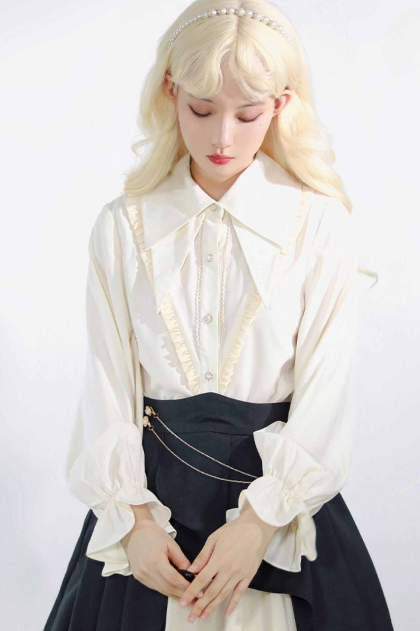 エレガントシャツ+イレギュラースカート