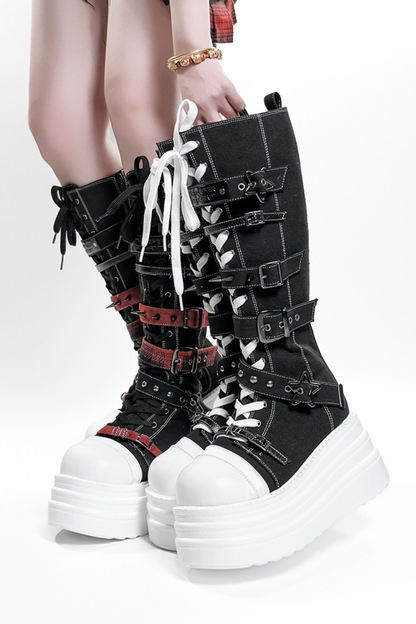 Y2K Punk Platform Boots