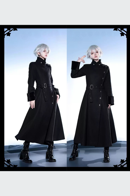 February 22nd reservation deadline] Black Dark High-End Stand-Up Collar Prince Coat