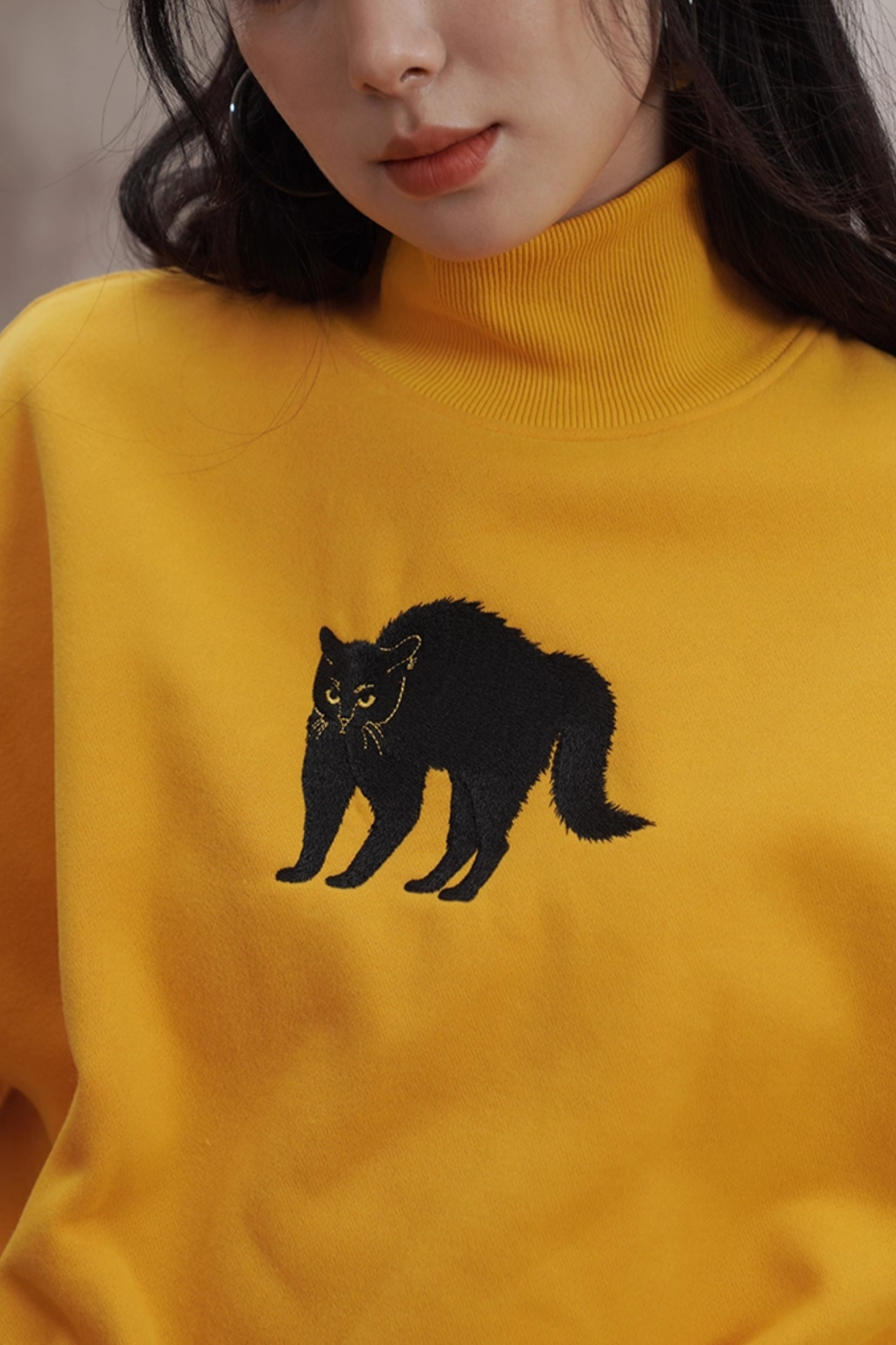 Suncat Yellow Semi-Turtleneck Top