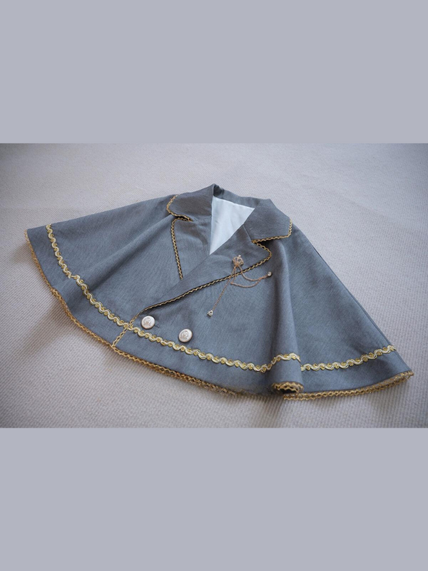 Weirs Letter Ruffle Ribbon Cape Suit