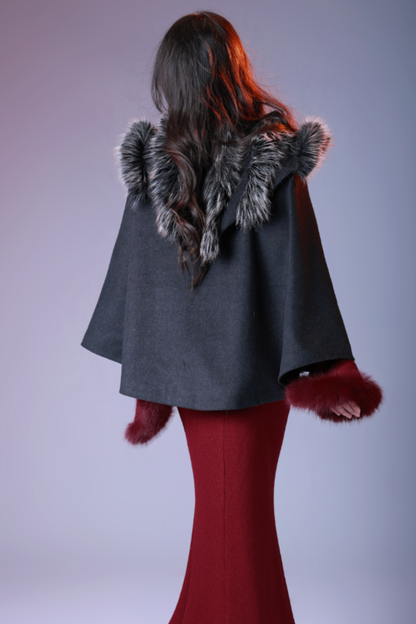 Mode Fur Cape Coat
