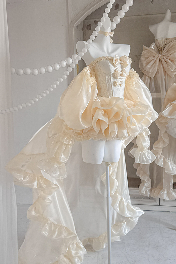 パーフェクトチューブトップ+フリルスカート+リボンテール+パニエ