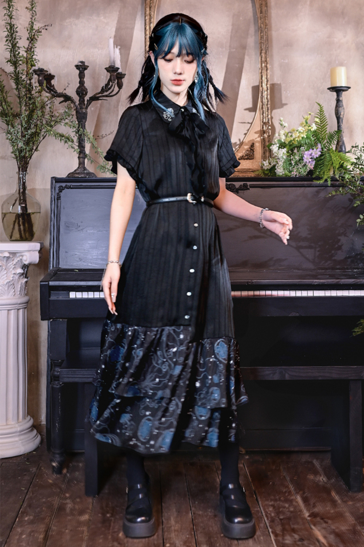 Blue Tears Fishtail Shirt Dress