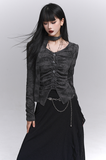 Open Neck Dark Mode Tops