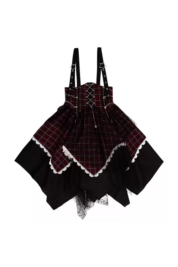 リアルソウルソングスパイダーチュールレイヤードストラップスカートスーツ