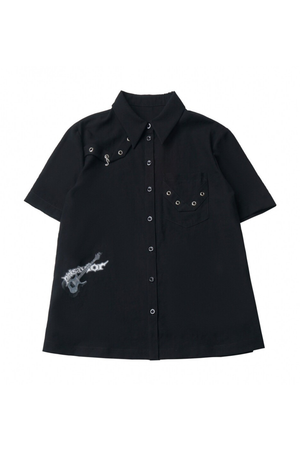 Puff Sleeve Shirt + Shorts + Tie