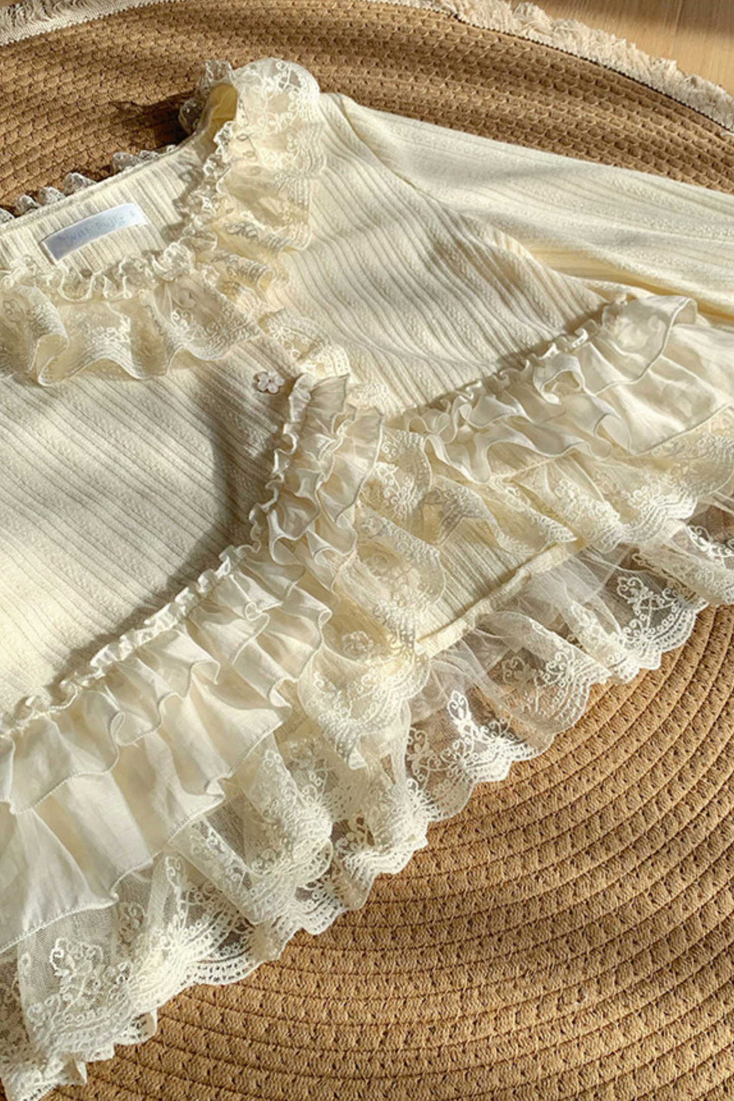 レーストリムニットカーディガン