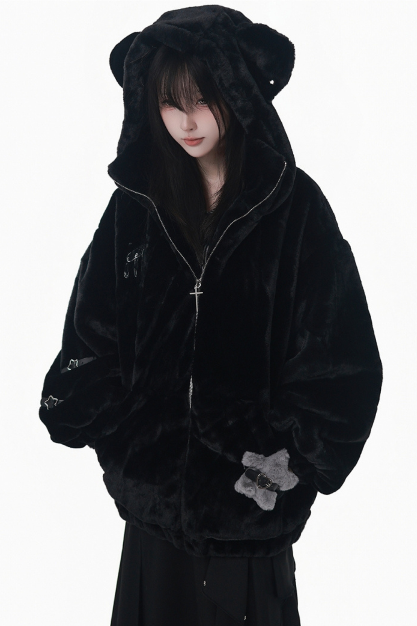 クマフードスターショートコート