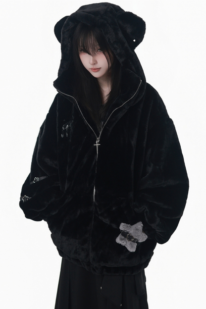 クマフードスターショートコート