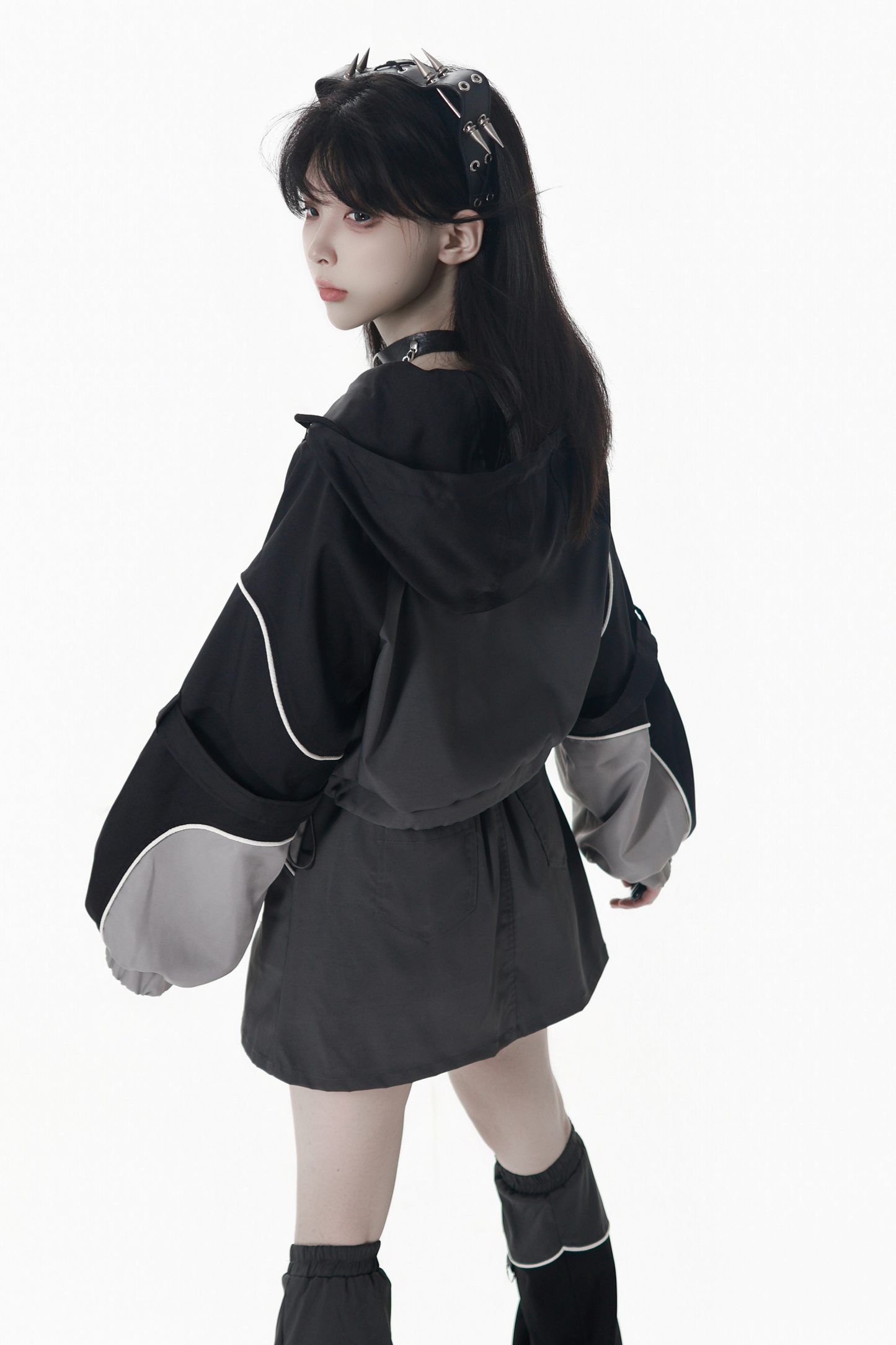 モードダークジャケット+ロングパンツ+スカート+レッグウォーマー