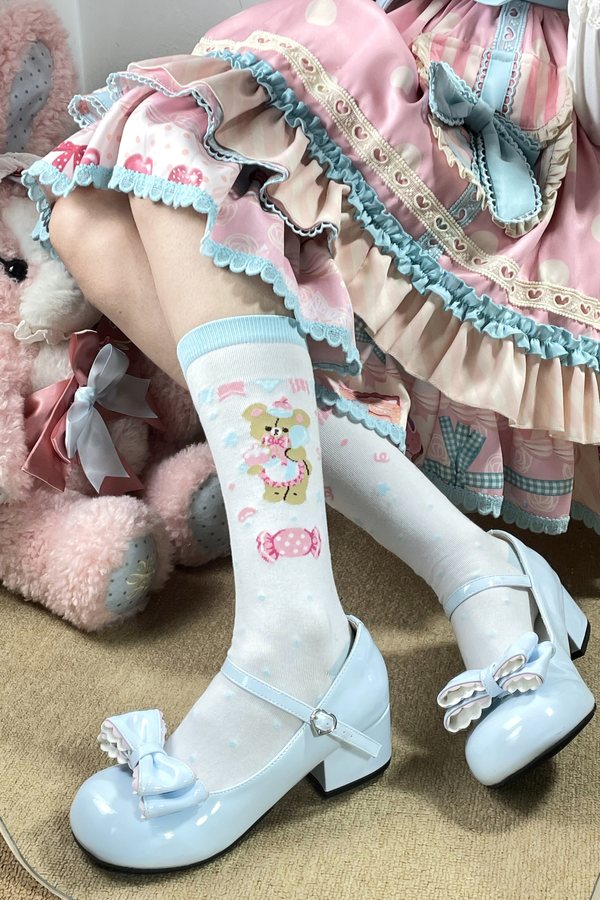 Sweet Lolita Bear Print Socks