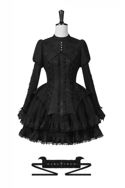 [Deadline for reservations: November 19] Camilla Spider Web Bat Gothic Dark Series Dress Full Set + Setup Full Set
