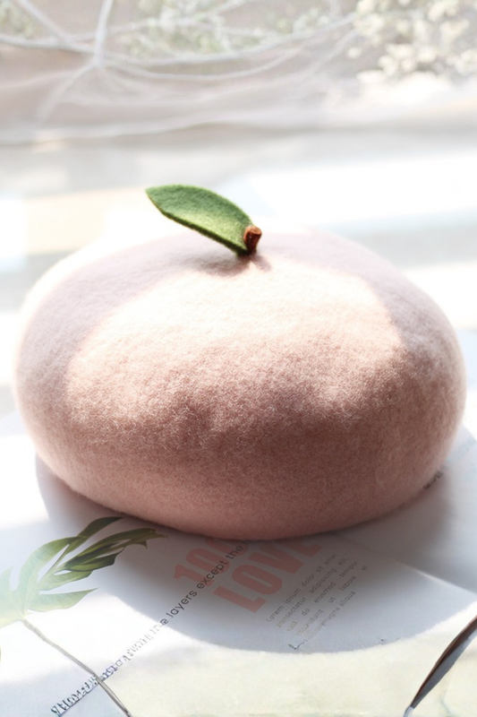 peach beret