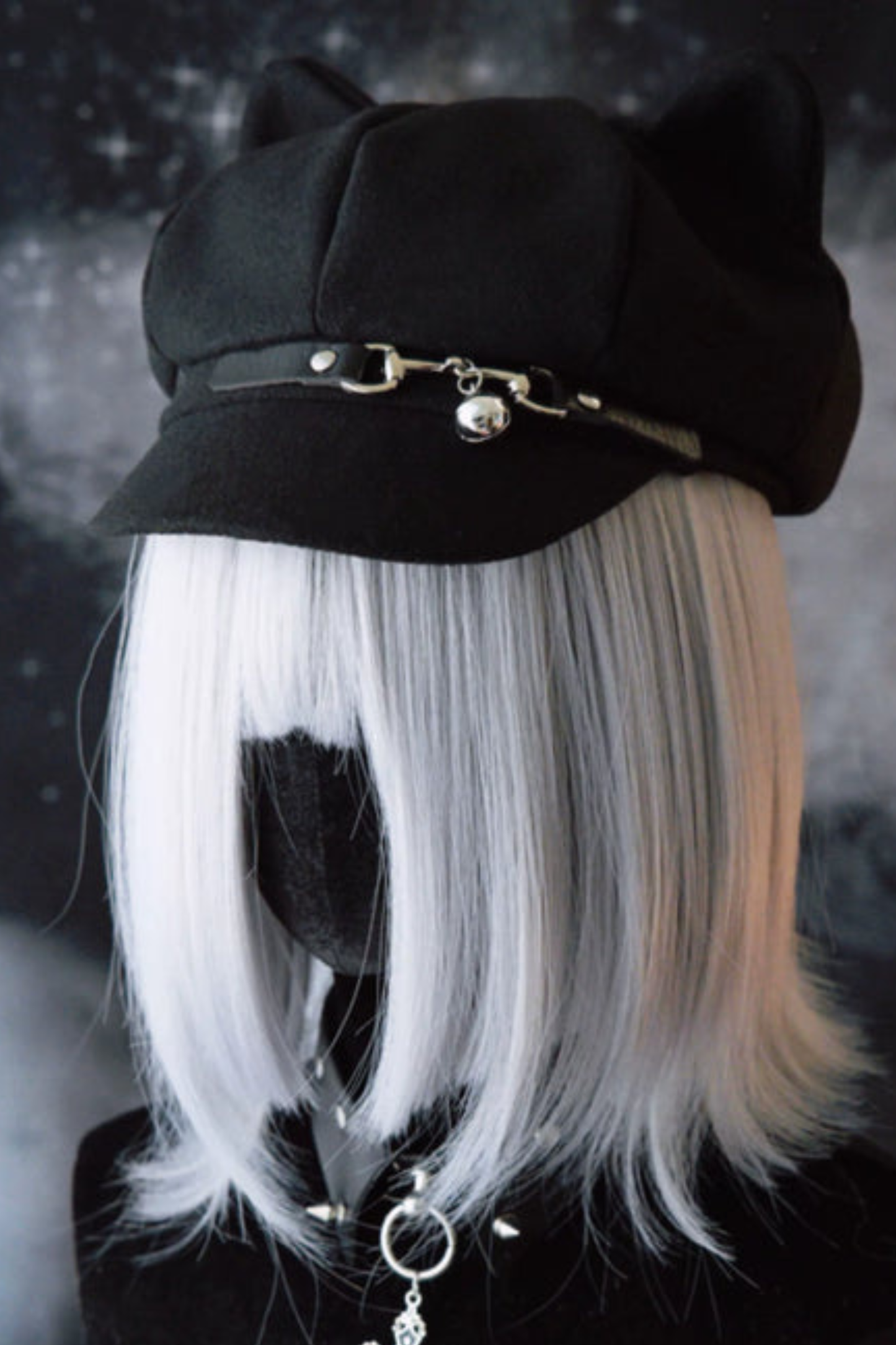 レザーバックルクラウドキャットハット