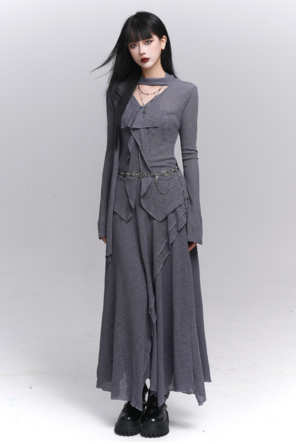 ダークシックトップス＋ロングスカート