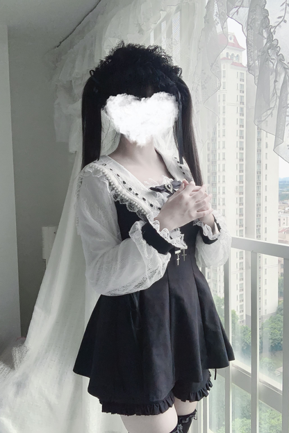 Mine ribbon flared top + shorts