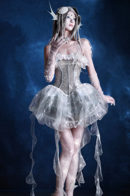 [Reservations] Heavy Duty Sequined Herringbone Jellyfish Beach Dress