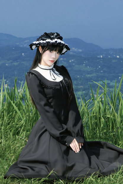 フランスヴィンテージリボンドールドレス