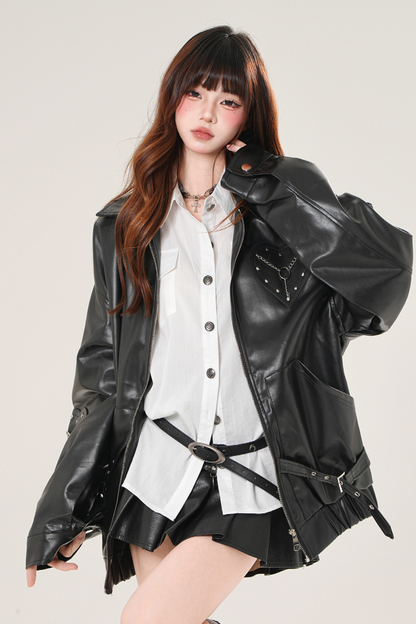 ダークハートレザージャケット